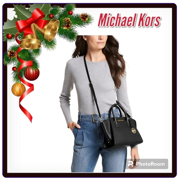 MICHAEL KORS Avril Small Leather Top-Zip Crossbody Satchel bag - Picture 6 of 6